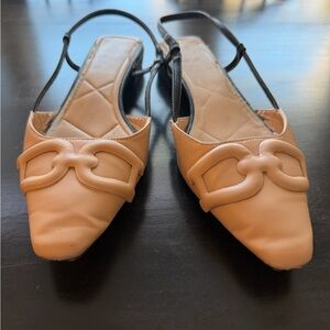 Elegant Tan Women's Slingback Flats
